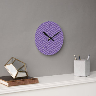 Sayagata patroon, Japans, Paars en Roze Ronde Klok