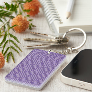 Sayagata patroon, Japans, Paars en Roze Sleutelhanger