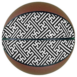 Sayagata patroon, Japans, Zwart en Wit Basketbal