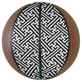 Sayagata patroon, Japans, Zwart en Wit Basketbal (Verticaal)