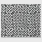 Sayagata patroon, Japans, Zwart en Wit Cadeaupapier (Vlak)