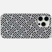 Sayagata patroon, Japans, Zwart en Wit Case-Mate iPhone Case (Achterkant (horizontaal))