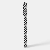 Sayagata patroon, Japans, Zwart en Wit iPhone Hoesje (Linkerkant)