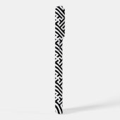 Sayagata patroon, Japans, Zwart en Wit iPhone Hoesje (Rechterkant)