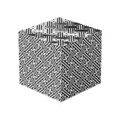 Sayagata patroon, Japans, Zwart en Wit Kubus (Achter hoekig)