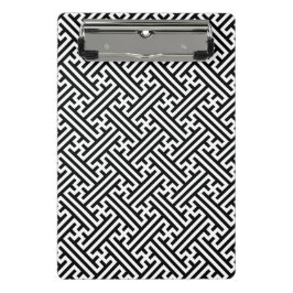 Sayagata patroon, Japans, Zwart en Wit Mini Klembord
