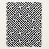 Sayagata patroon, Japans, Zwart en Wit Planner (Voorkant)