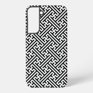 Sayagata patroon, Japans, Zwart en Wit Samsung Galaxy Hoesje