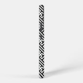 Sayagata patroon, Japans, Zwart en Wit Samsung Galaxy Hoesje (Rechterkant)