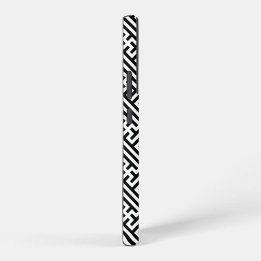 Sayagata patroon, Japans, Zwart en Wit Samsung Galaxy Hoesje (Rechterkant)