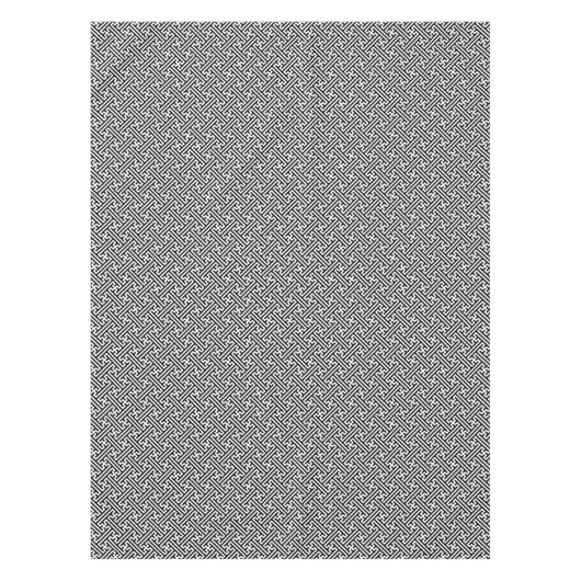 Sayagata patroon, Japans, Zwart en Wit Tafelkleed (Voorkant)