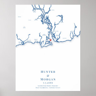 Saybrook Point Resort Trouwgastboek Poster