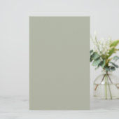 Saybrook Sage Solid Color Briefpapier (Staand voorkant)