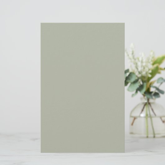 Saybrook Sage Solid Color Briefpapier (Staand voorkant)