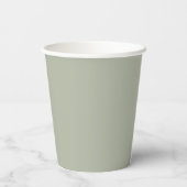 Saybrook Sage Solid Color Papieren Bekers (Achterkant)