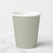Saybrook Sage Solid Color Papieren Bekers (Voorkant)