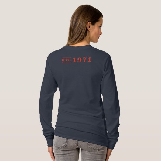 Saybrook Women's Basic Long Sleeve T-Shirt (Achterkant volledig)