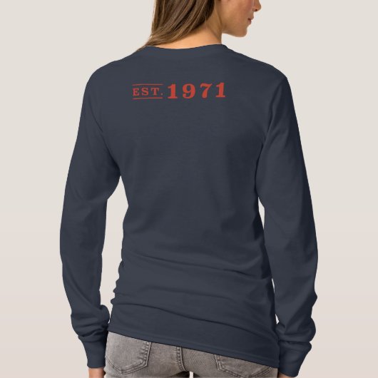 Saybrook Women's Basic Long Sleeve T-Shirt (Achterkant)