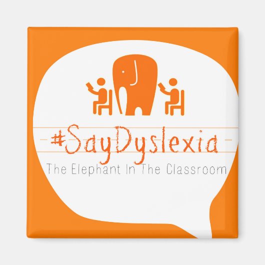 #SayDyslexia Magneet - Speech Bubble Logo (Voorkant)