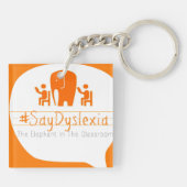 #SayDyslexia Sleutelhanger (Achterkant)