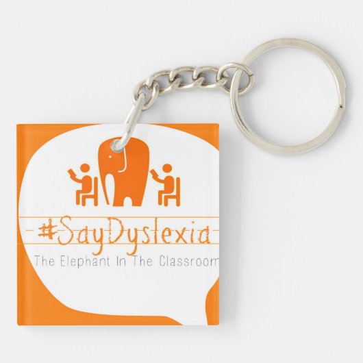 #SayDyslexia Sleutelhanger (Achterkant)