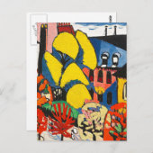 Sayen - Bomen, kleurrijk schilderij, Briefkaart (Voorkant / Achterkant)