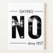 Saying NO, Doing YES! Sarcastic Humor Design Planner (Achterkant)