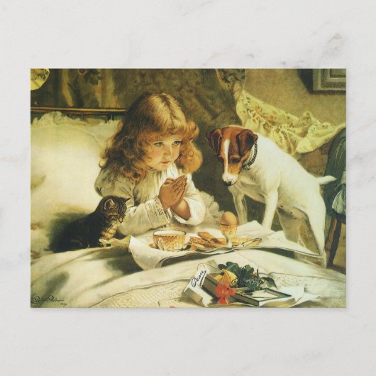 Saying Our Prayers, Suspense Charles Burton Barber Briefkaart (Voorkant)