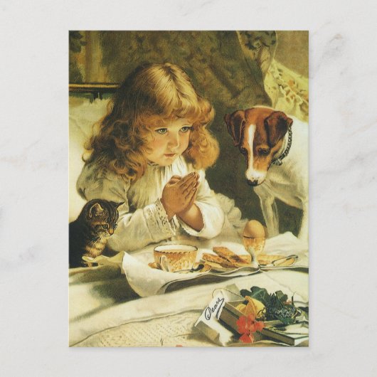 Saying Our Prayers, Suspense Charles Burton Barber Briefkaart (Voorkant)