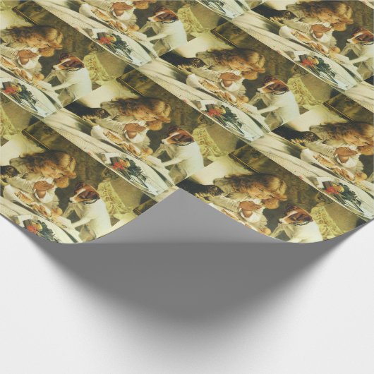 Saying Our Prayers, Suspense Charles Burton Barber Cadeaupapier (Hoek)