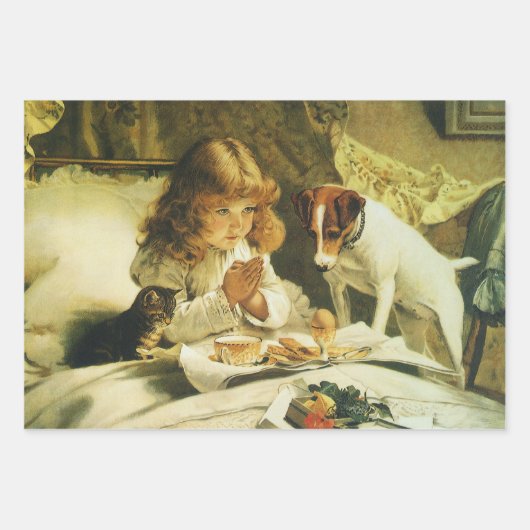 Saying Our Prayers, Suspense Charles Burton Barber Inpakpapier Vel (Voorkant 2)