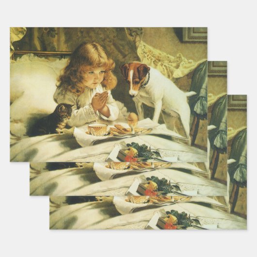 Saying Our Prayers, Suspense Charles Burton Barber Inpakpapier Vel (Set)