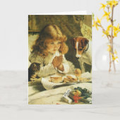 Saying Our Prayers, Suspense Charles Burton Barber Kaart (Gele Bloem)