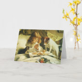 Saying Our Prayers, Suspense Charles Burton Barber Kaart (Gele Bloem)