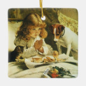 Saying Our Prayers, Suspense Charles Burton Barber Keramisch Ornament (Voorkant)