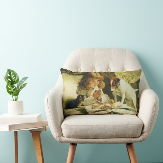 Saying Our Prayers, Suspense Charles Burton Barber Kussen (Stoel)