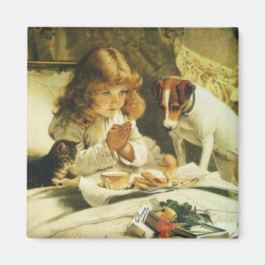 Saying Our Prayers, Suspense Charles Burton Barber Magneet (Voorkant)