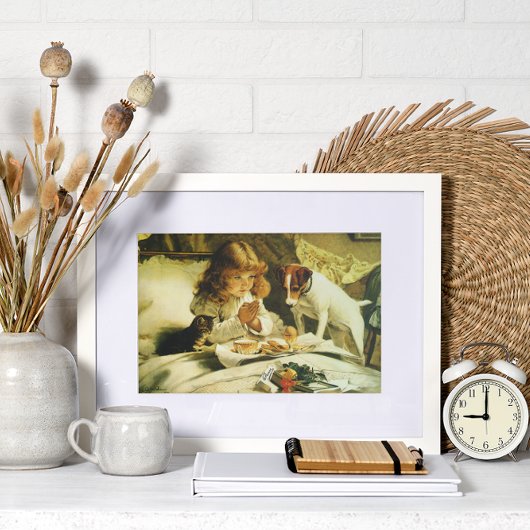 Saying Our Prayers, Suspense Charles Burton Barber Poster