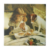 Saying Our Prayers, Suspense Charles Burton Barber Tegeltje (Voorkant)