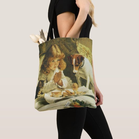 Saying Our Prayers, Suspense Charles Burton Barber Tote Bag (Dichtbij)