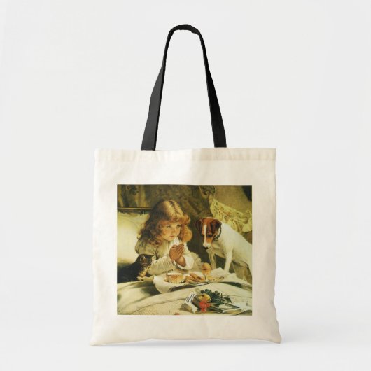Saying Our Prayers, Suspense Charles Burton Barber Tote Bag (Voorkant)
