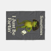 Saying Sometimes Just Fartin Frog Frog I Fleece Deken (Voorkant (Horizontaal))