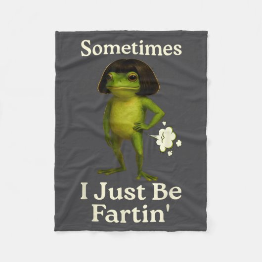 Saying Sometimes Just Fartin Frog Frog I Fleece Deken (Voorkant)