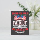 Saying You Are a Patriot is not Good Enough Briefkaart (Staand voorkant)