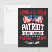 Saying You Are a Patriot is not Good Enough Briefkaart (Voorkant / Achterkant)