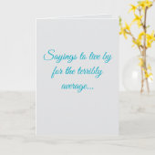 "Sayings for the terribly average" (Any) Joke Kaart (Gele Bloem)