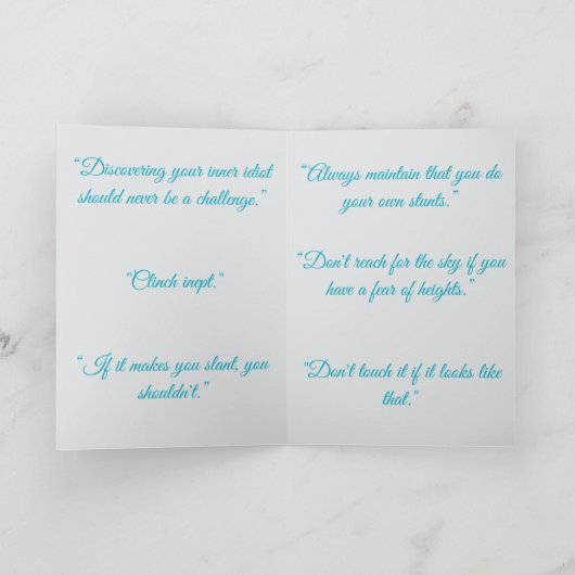 Sayings for the terribly average... kaart (Binnen)