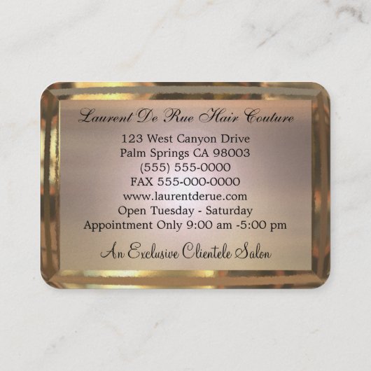 Saylavone Knight Elegant Professional Visitekaartje (Achterkant)