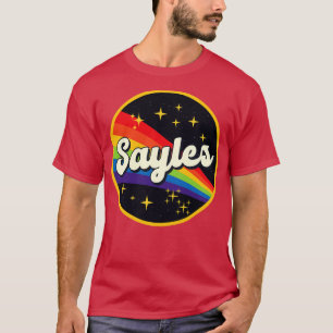 Sayles regenboog in ruimte  stijl t-shirt