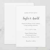 Saylor Modern Wedding Kaart (Voorkant / Achterkant)